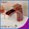 Fyeer Modern Ceramic Core Valve Rose Gold Waterfall Basin Faucet